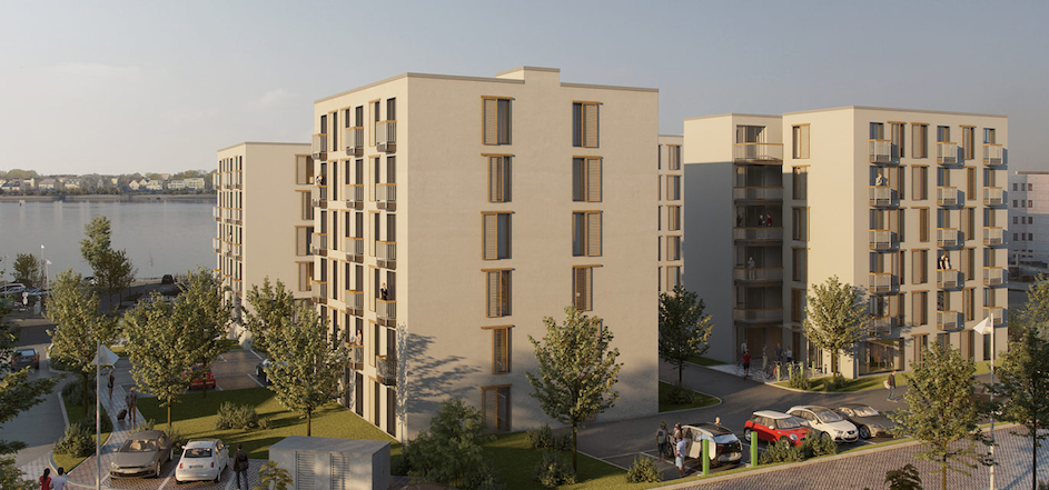 Gemeinsam mit PanAm aus Frankfurt entwickelt pantera gerade in Rostock im Stadtteil Kröpeliner Tor am Fluss Warnow den Neubau von 162 Serviced Apartments mit einer Gesamtwohnfläche von zirka 7.184 m². Die Planung sieht ein Betreiberkonzept für möblierte Mikro Suiten und im Erdgeschoss Gewerbeflächen vor. Der geplante Neubau wird komplett projektiert und steht zum Globalverkauf zur Verfügung © Visualisierung pantera AG