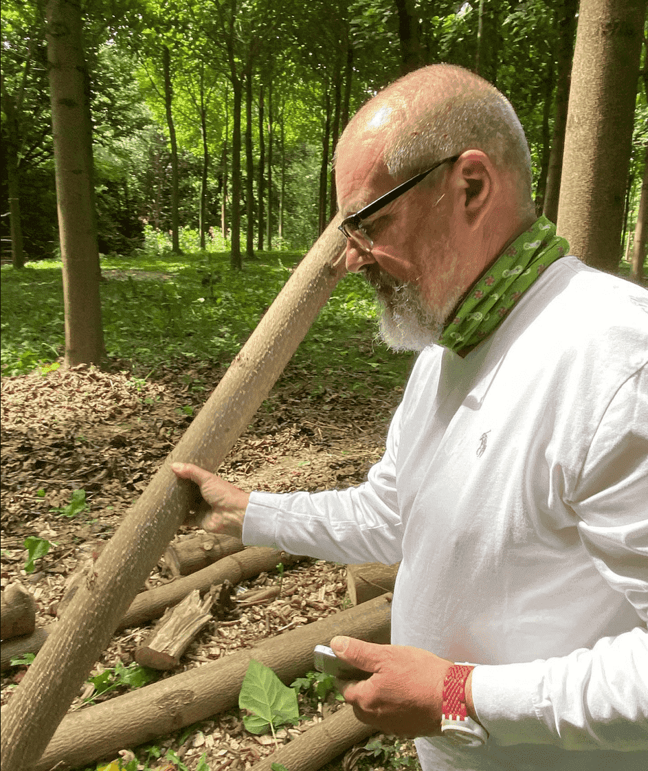 (Wolfgang Goese (65) und sein myTreeme-Projekt in deutschen Wäldern – edles Holz für edle Gitarren, Surfbretter oder Wohnwagen © Facebook Green Wood International AG)