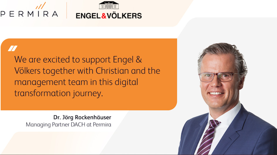 Dr. Jörg Rockhäuser, Geschäftsführender Partner DACH von Permira, twitterte am 9. August 2021: „Wir freuen uns, Engel & Völkers gemeinsam mit Christian und dem Management-Team bei der digitalen Transformation zu unterstützen.“ © Twitter.com/Permira