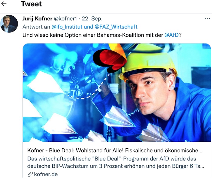 Juri Kofner Twitter 22. September 2021