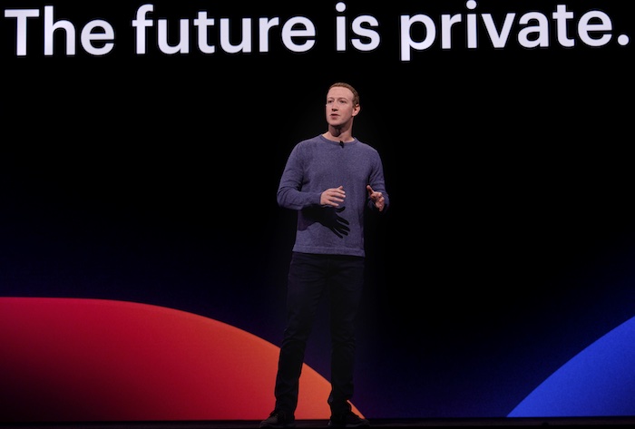  Meta-CEO Mark Zuckerberg 2019 auf einem Facebook-Event: „Die Zukunft ist privat.“ © Pressefoto Meta