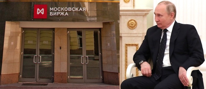 Putins Krieg: Die Moskauer Börse bleibt auch in der dritten Woche nach dem Überfall des russischen Präsidenten, Wladimir Putin (69), geschlossen © Wikimedia Commons eigenes Werk / Pressefoto Kremlin.ru vom 11. März 2022