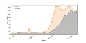 Suchanfragen für Gorillas und Flink während der COVID-19-Pandemie