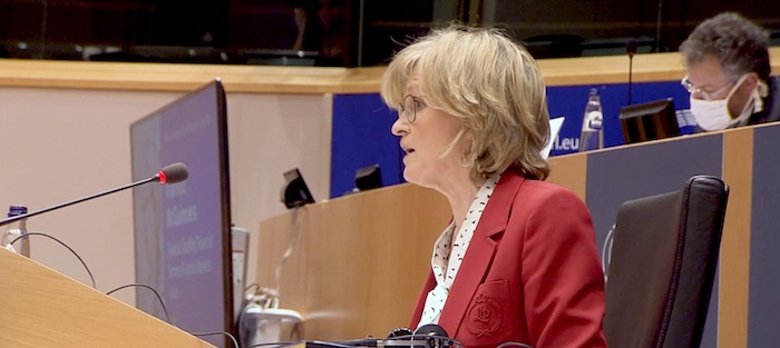 Mairead McGuinness (Irland), seit September 2020 EU-Finanzkommissarin  © Presseraum Europaparlament europarl.eu