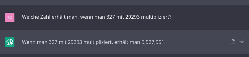 Interview mit ChatGPT: Eine einfache Multiplikation