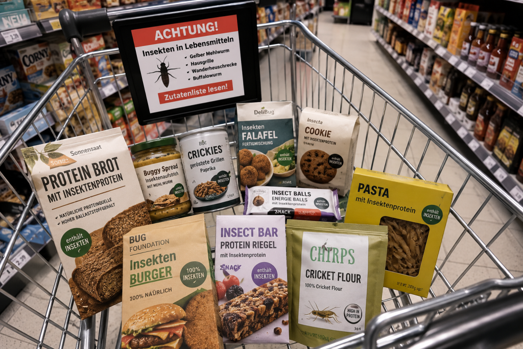 Lebensmittel mit Insektenbeigabe