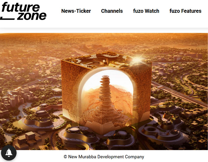 Mukaab - Saudi-Arabien plant das nächste Megaprojekt - Quelle und © - Screenshot Futurezone