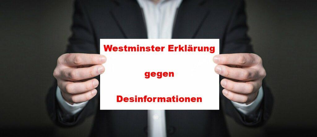 Westminster-Erklärung gegen Desinformation in den Mainstream-Medien