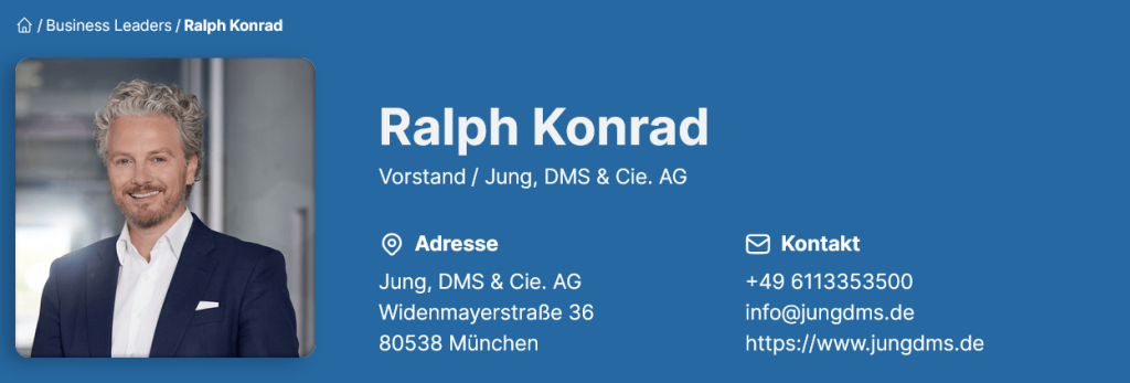 Ralph Konrad - Vorstand / Jung, DMS & Cie.