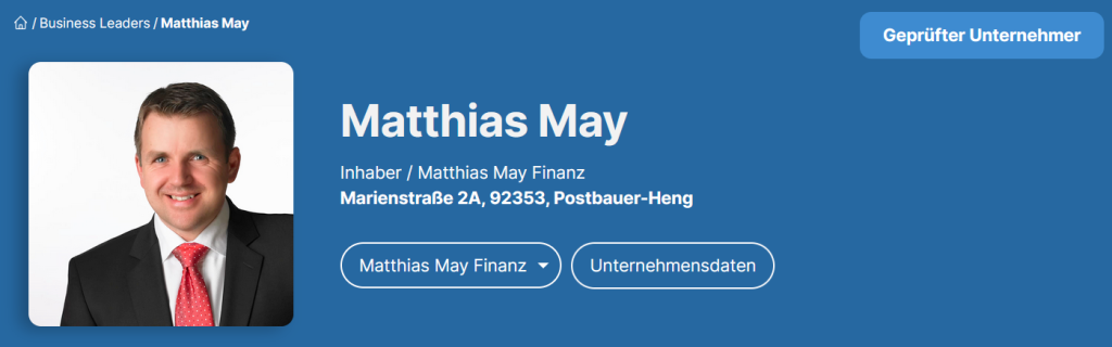 Matthias May Finanz (Business-Leaders)