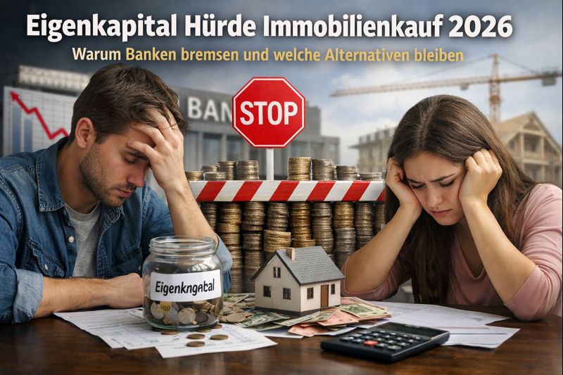 Eigenkapital Hürde Immobilienkauf 2026 - warum Banken bremsen und welche Alternativen bleiben