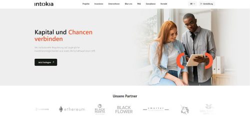 Intokia Webseite