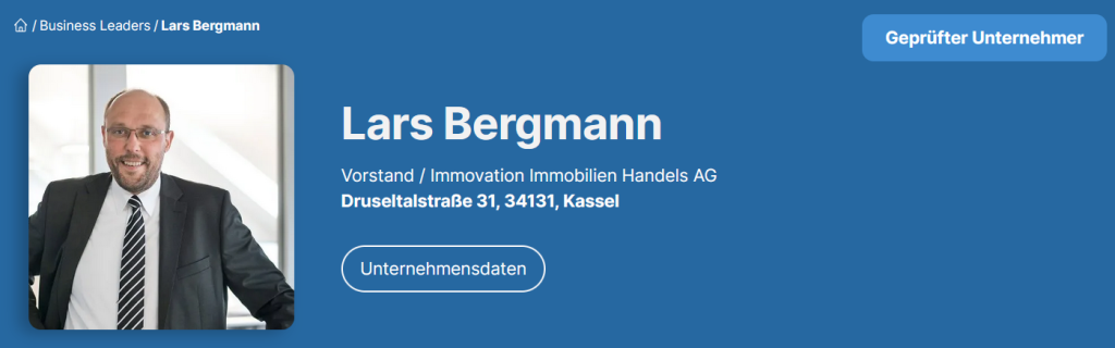 Lars Bergmann - IMMOVATION AG / Business-Leaders