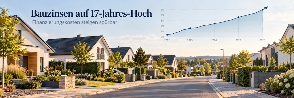 Bauzinsen so hoch wie seit 2009 nicht mehr