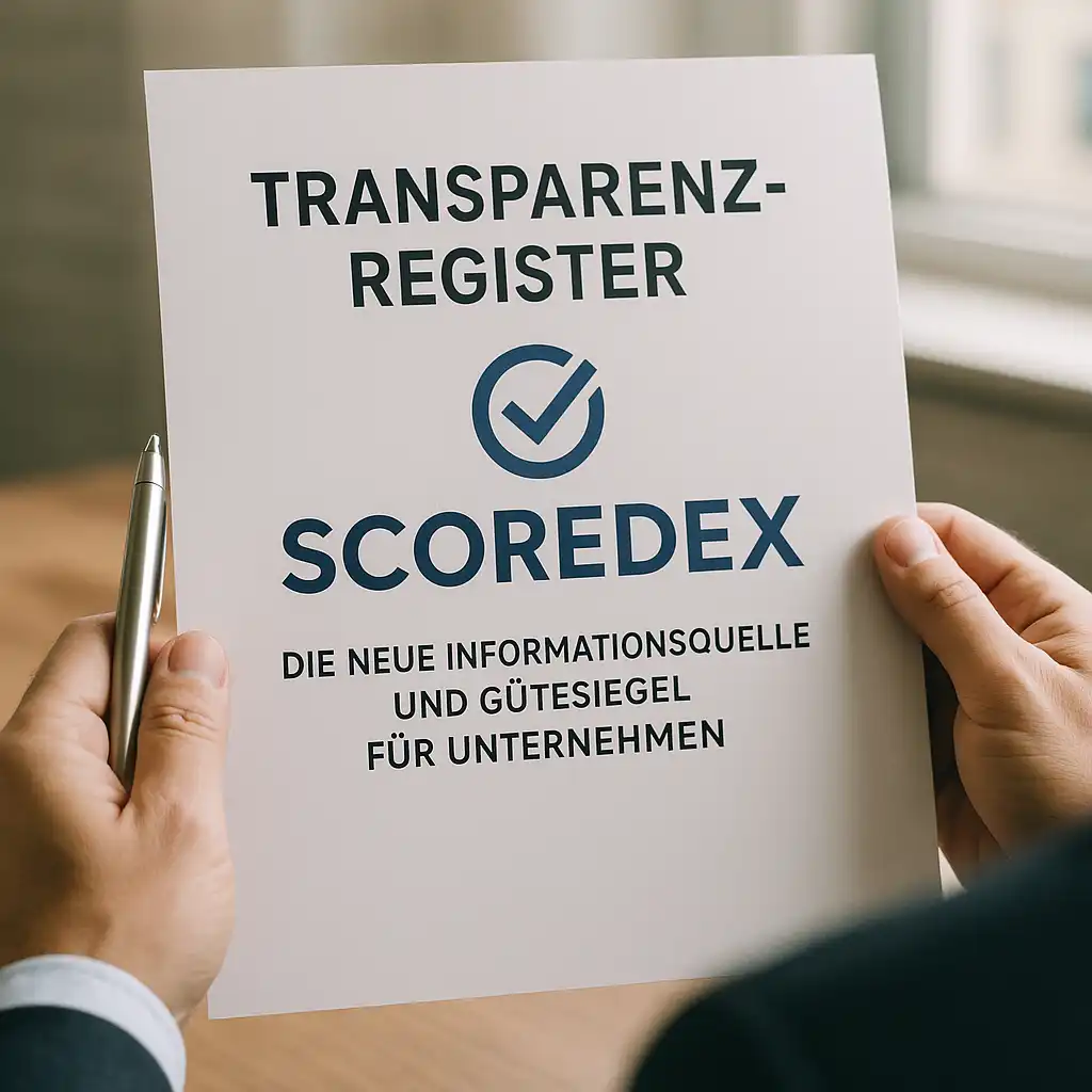 Transparenzregister Scoredex – die neue Informationsquelle und Gütesiegel für Unternehmen und Verbraucher