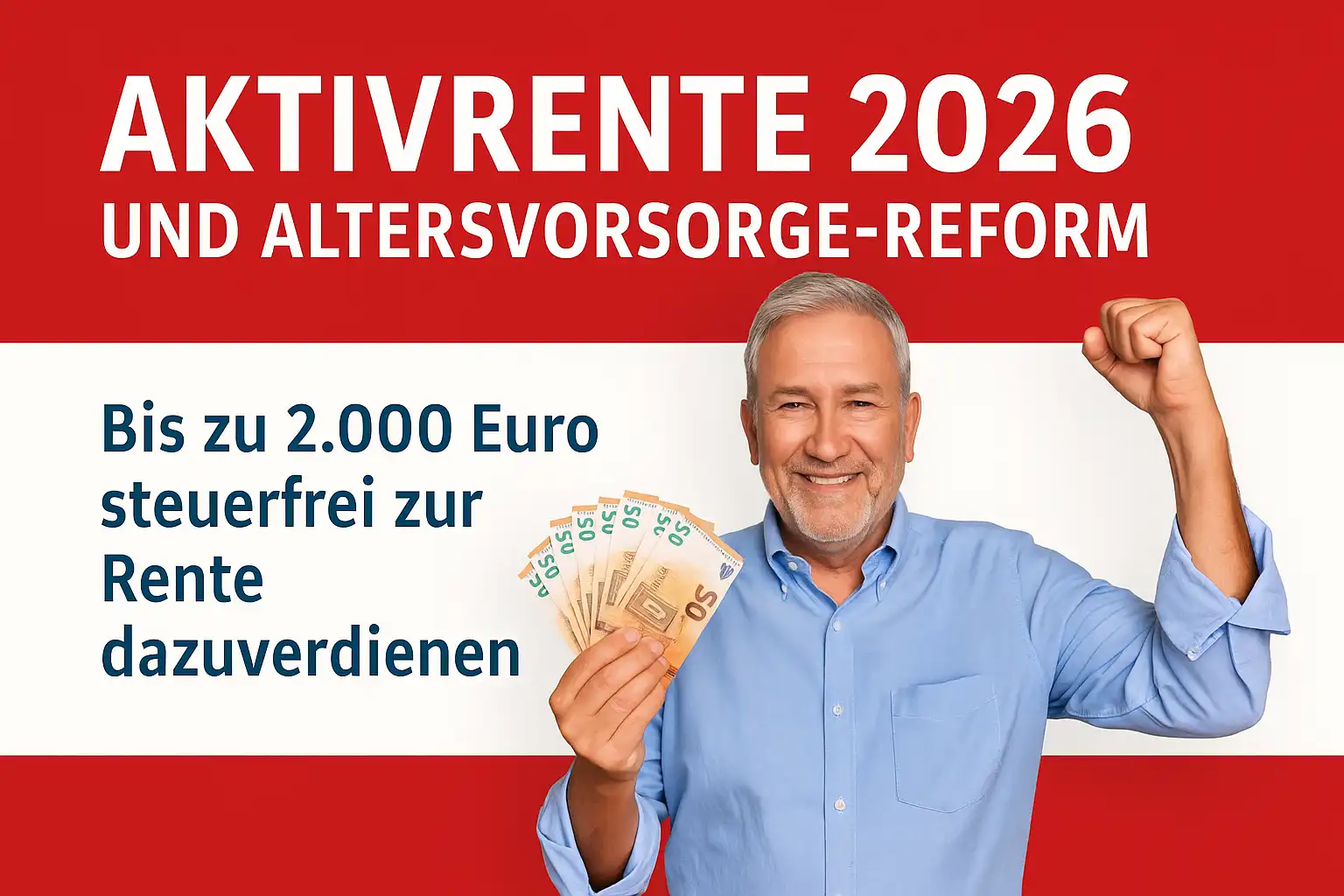 Aktivrente 2026 und Altersvorsorge-Reform: Bis zu 2.000 Euro steuerfrei zur Rente dazuverdienen – Alle Neuerungen erklärt